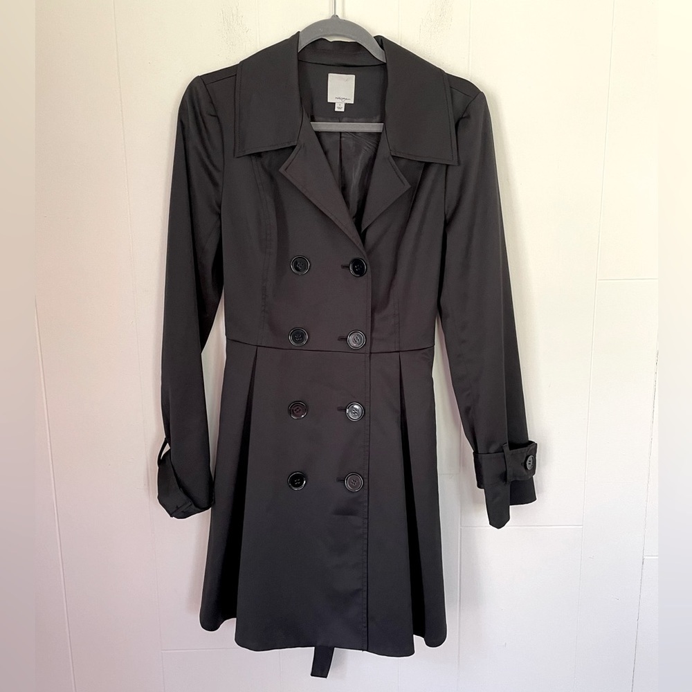Halogen Black Belted Peacoat Jacket ~ Pockets, Button Closure ~ Women’s Size S
